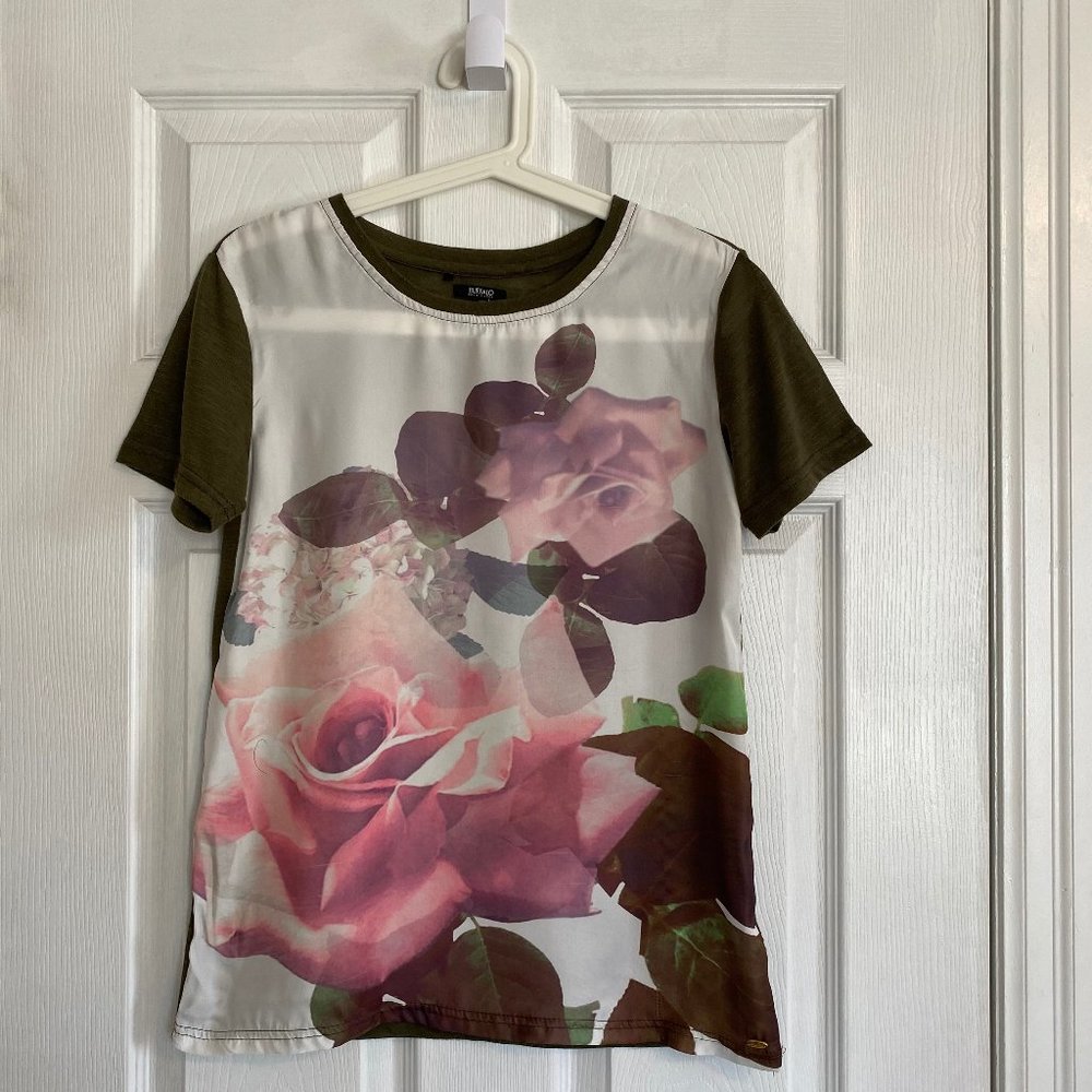 Buffalo David Bitton Semi-Sheer Floral Top